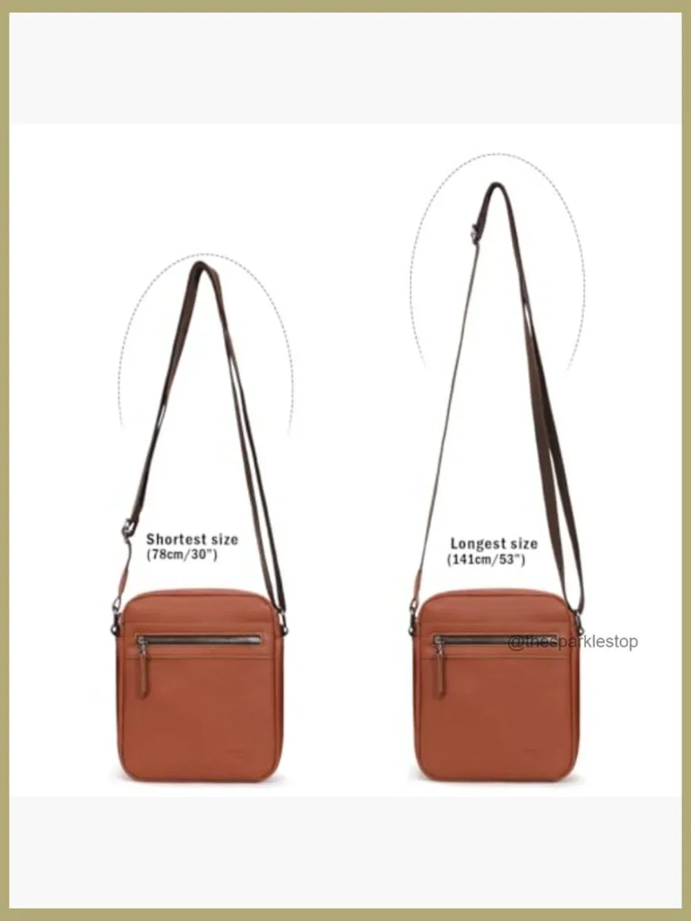 PU Leather Small Crossbody Bag Messenger Sling Purse for Men